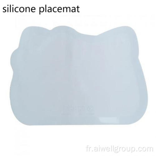 Placemat en silicone en forme de chat